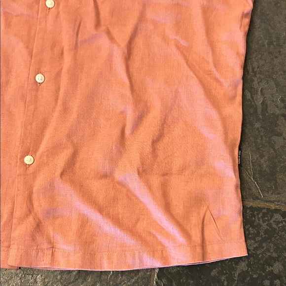 Kenneth Cole Men's Pink Casual Button Down Shirt, linen blend - Picture 4 of 7